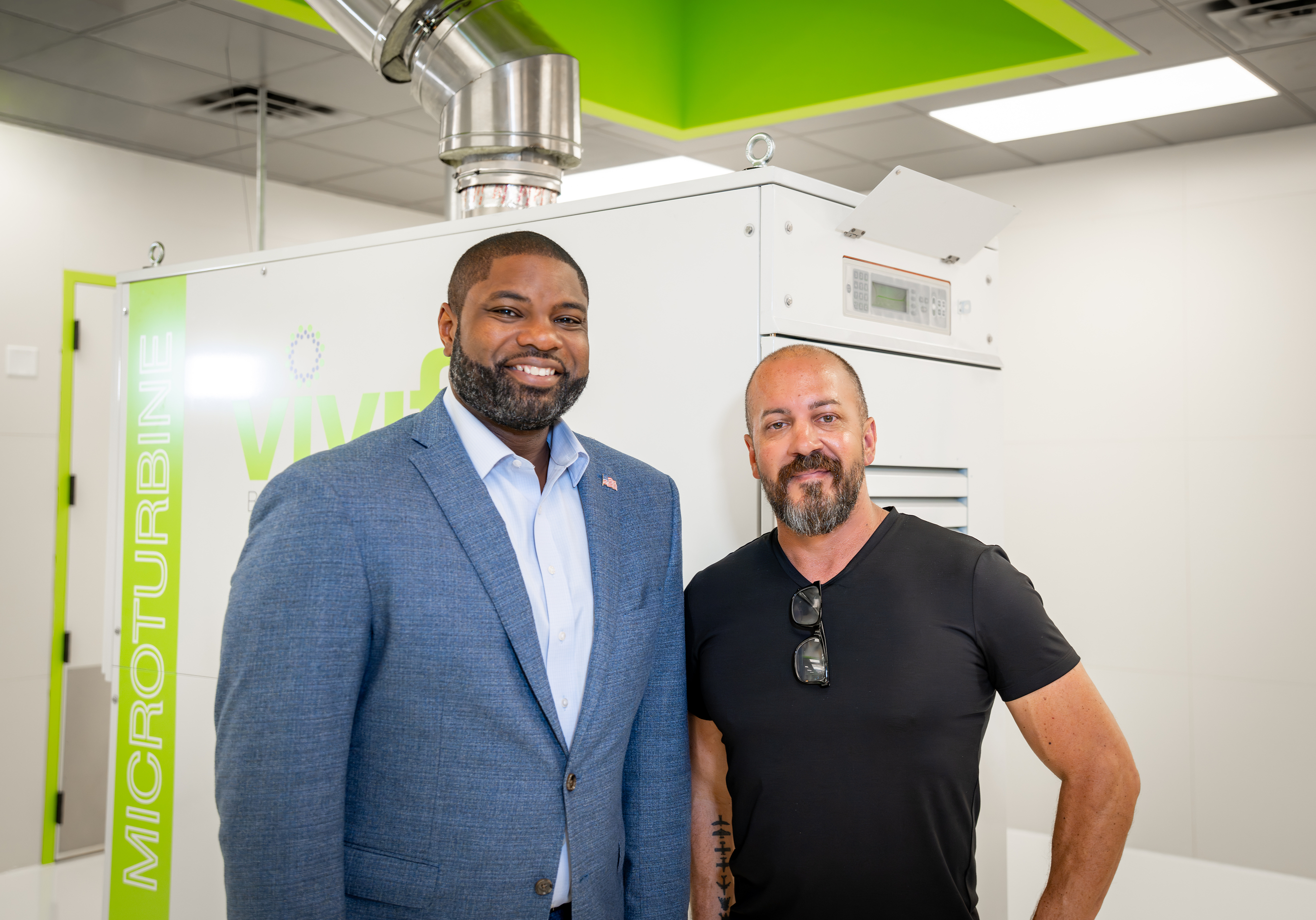 Candidate for Florida Governor Byron Donalds with VIVIFY Technology founder and CEO Jason Herring